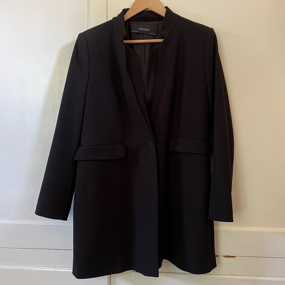 Euc Zara Basic Suit Jacket - image 1